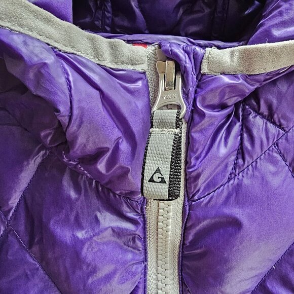 Gerry Down Kids' Quilted Puffer Jacket With Hood Purple & Gray Size Medium - Picture 7 of 12